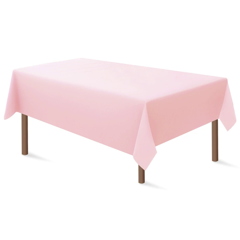 Rectangular disposable party plain tablecloth plastic cloth birthday dessert solid color tablecloth waterproof waterproof table cloth