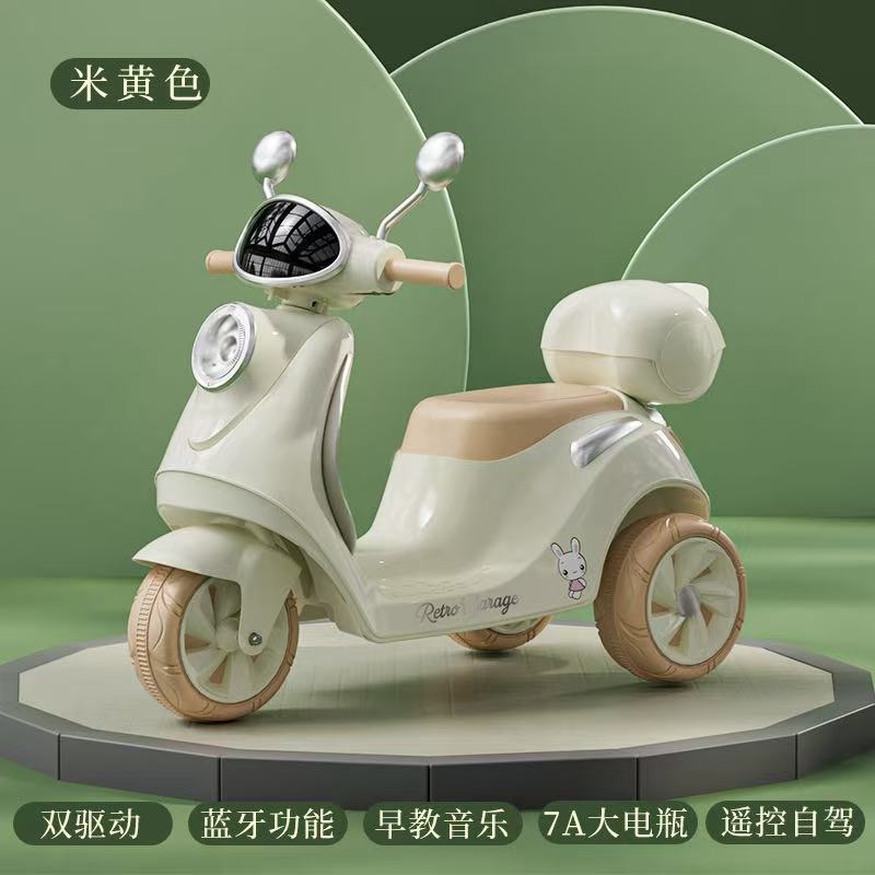 motocicleta eléctrica para niños triciclos para niños varones y mujeres coche de batería para niños se puede sentar en el coche de juguete de control remoto