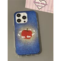Синяя подошва блеска яблочный кролик применима iPhone16 оболочка новый 14/12 нишевый яблоко 15pro мягкая оболочка