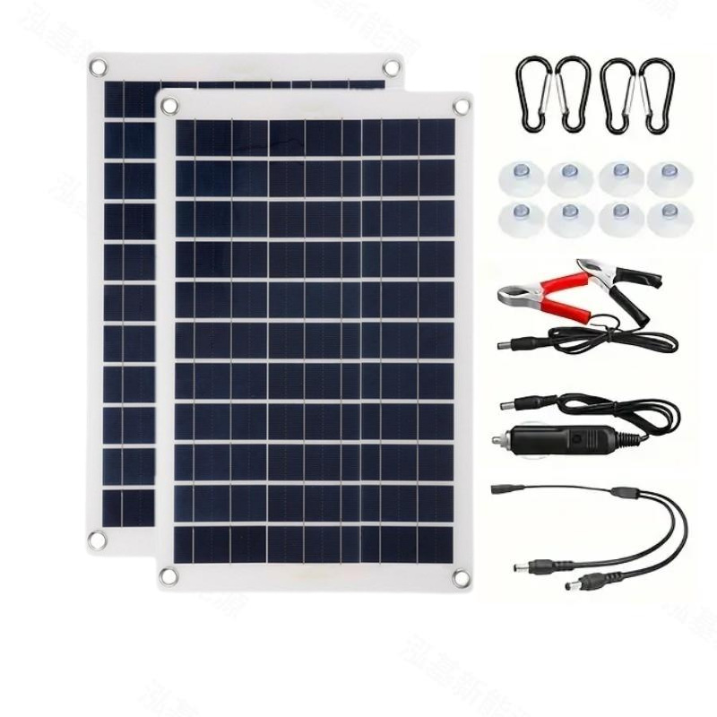 跨境爆款多晶硅20W40W18V24V太阳能发电板充电系统套件控制器光伏