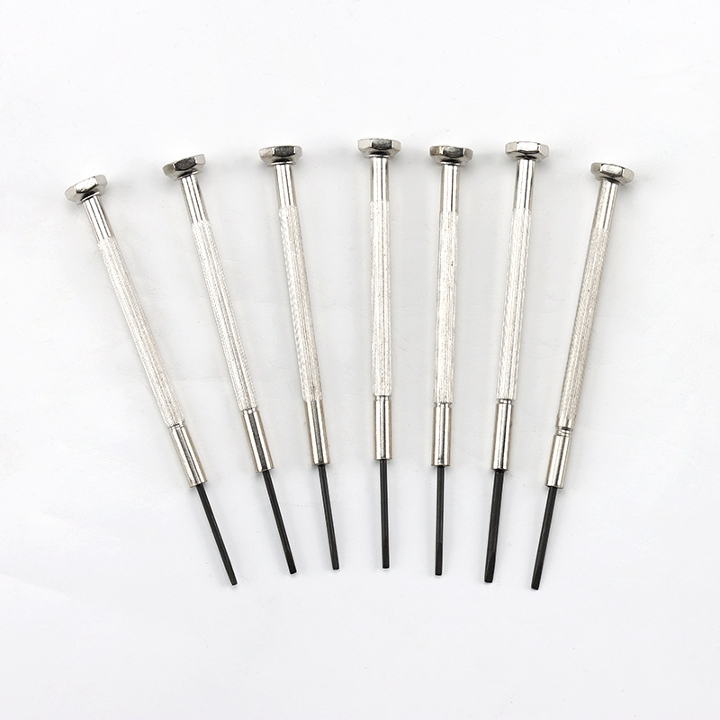 Watch Repair Tools Silver Flathead Screwdriver Clock Repair Screwdriver Allen Key Mini Screwdriver