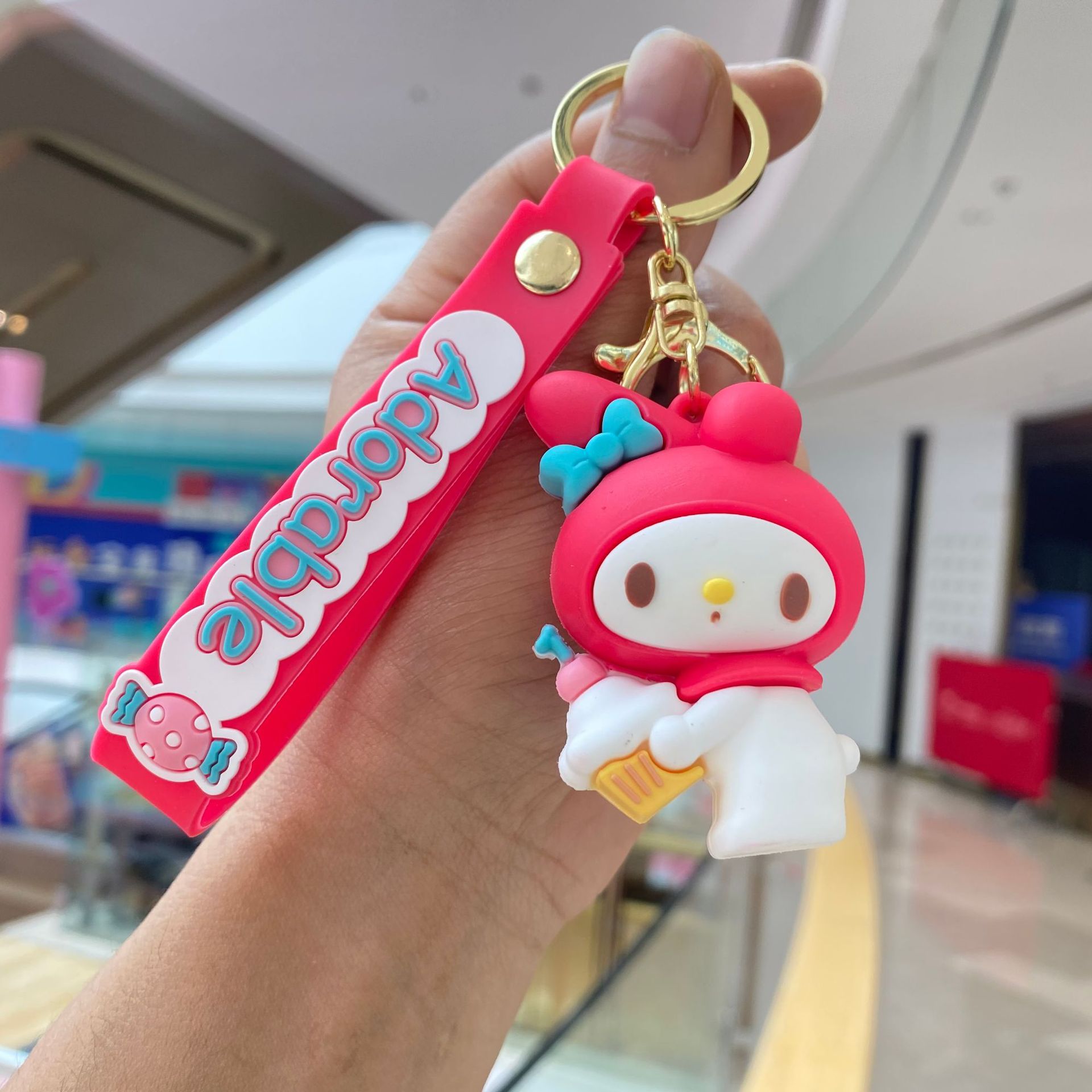 Sanrio Cherry secreto llavero lindo coolomi mochila colgante coche llavero pequeño regalo al por mayor