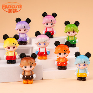 Net red explosions blind box Dimo Mickey Mouse small ornaments tide play hand wholesale desktop resin adorable doll ornaments