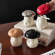 MUEN新款创意陶瓷高档蘑菇烟灰缸办公家居桌面摆设烟灰缸