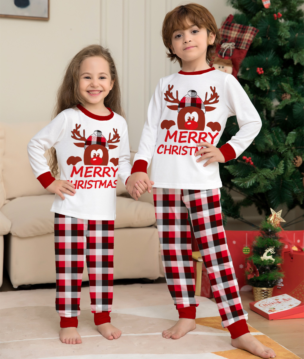 Christmas Fashion Letter Home Pajamas display picture 3