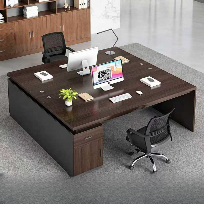 Fengjunsheng Double-Person Office Desk, Simple Modern Office Desk and Chair Set, Face-To-Face Staff Computer Desk