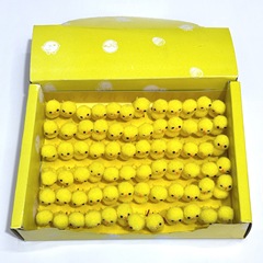 スポットイースターひよこ72羽入り高さ約3.0cm黄色綿球鶏イースター絨毛鶏イースター装飾
