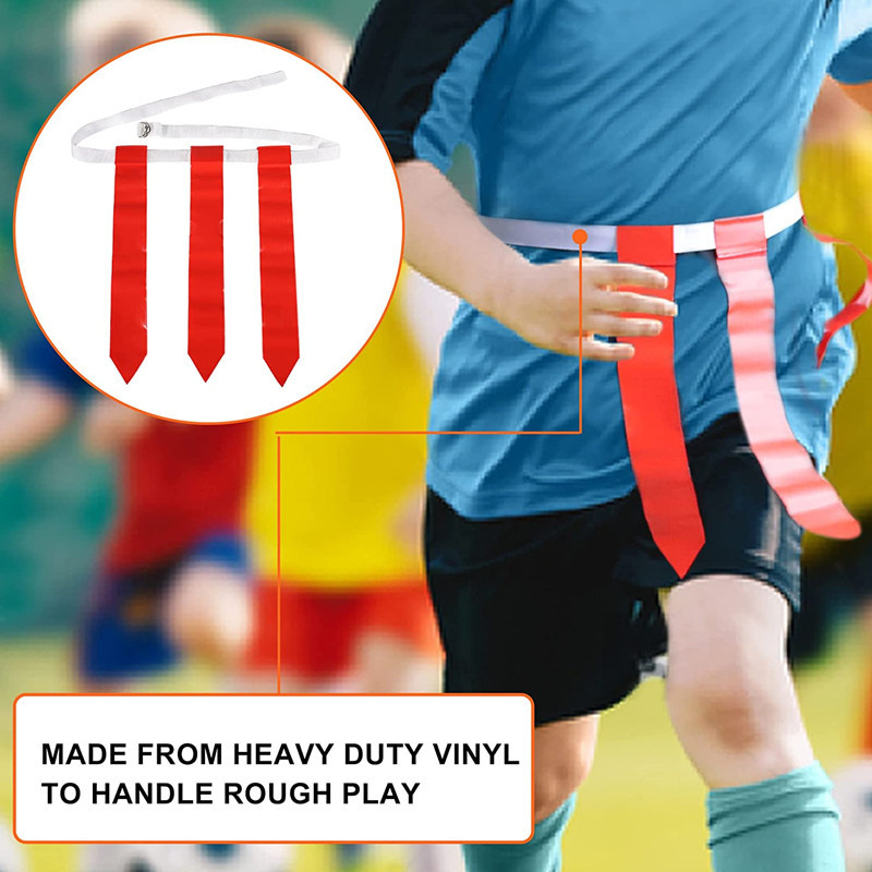 Football Flag Set 美式加宽全粘扣橄榄球足球腰旗 织带插扣腰带