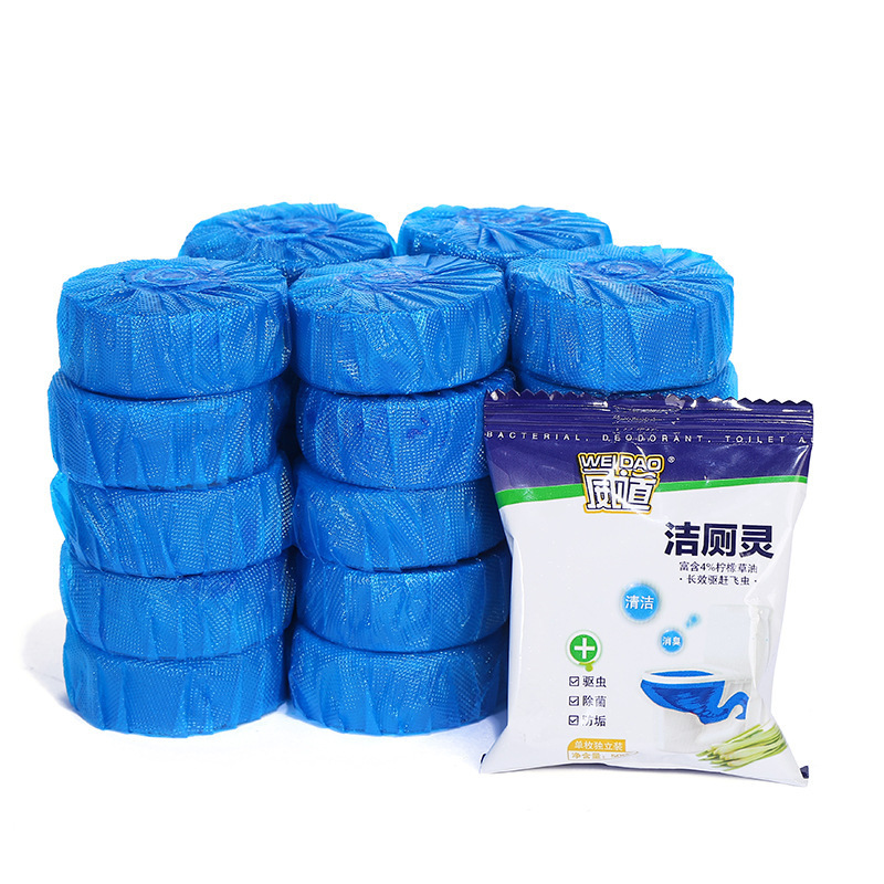 In-Stock Toilet Cleaner Blue Deodorizing Toilet Cleaning Blue Bubble Toilet Block Wholesale Fresh Scent Type