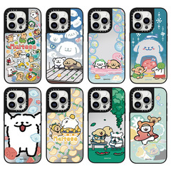 CASE ライン パピー 2nd 弾 夏の雰囲気の携帯電話ケース iPhone16ProMax Apple 15 携帯電話ケースに適しています