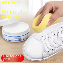 White Shoes Cleaner Washless Shoe Cleaning Gadget Shoe Brush Cleaning Paste Special Cleaning Cream for White Shoes Stain Removal and Conditioning
