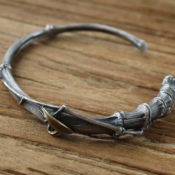 Xiangxu new bamboo bracelet men's personalized handmade men's bracelet retro old open bracelet factory outlet