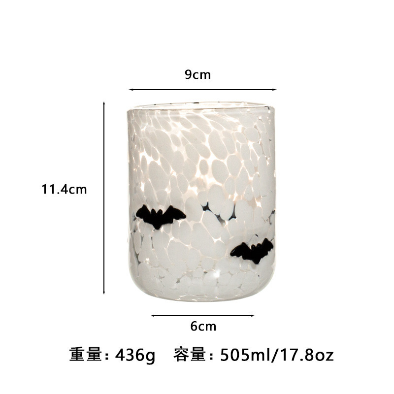 中古人工开口贴片水晶玻璃杯樱桃草莓压花贴片装饰饮品咖啡杯|undefined