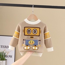 儿童羊驼绒毛衣韩版宝宝套头针织衫2025秋冬新款男童打底洋气童装