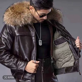 成人帽;男式皮裤;男式真皮皮衣