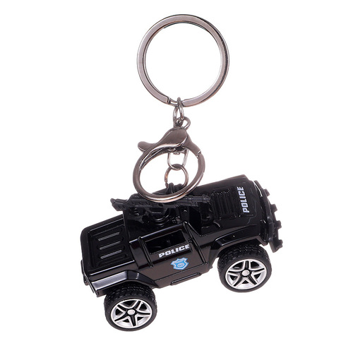 Hottest alloy cool bouncing mini car keychain, phone small gift for school bag pendant
