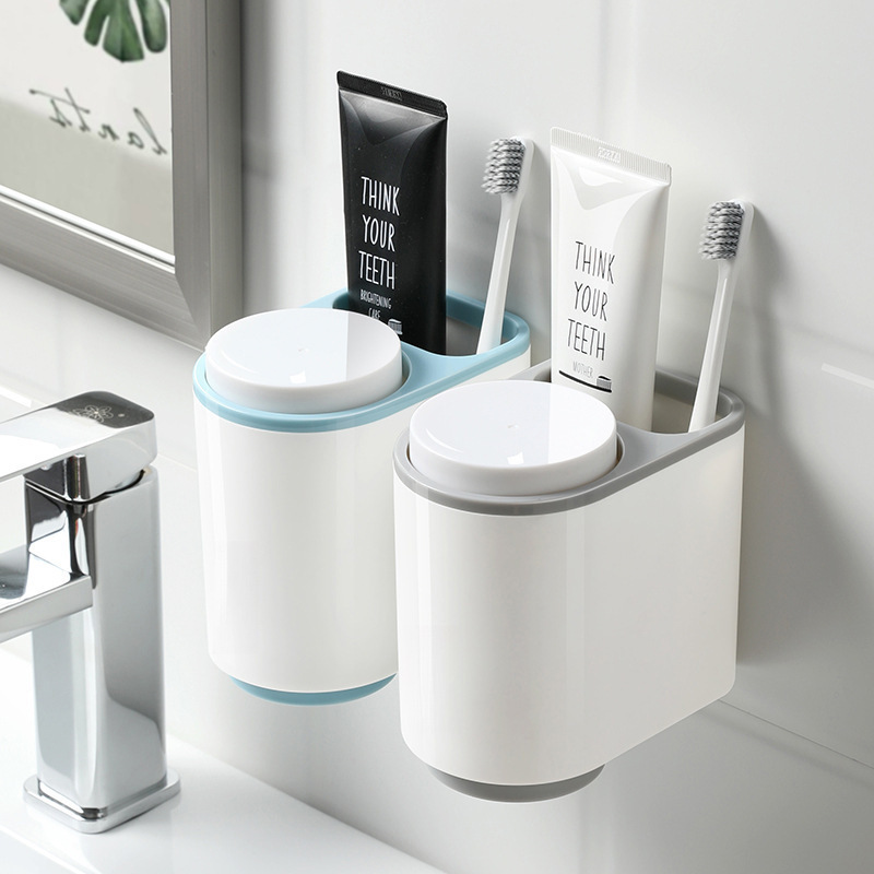 シンプルなマウスウォッシュカップ、歯磨きカップ収納ラック、北欧家庭用ウォッシュカップセット、歯ブラシカップルペア|undefined