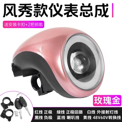 Electric Scooter Instrument Panel with: Other Electric Vehicle Accessories - fengxiu-48-60v-instrument-light-rose-gold