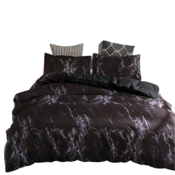 TEMU / JIT transfronterizo suave y cómoda fibra química transpirable patrón de cerdas de impresión digital 3D kit de edredón