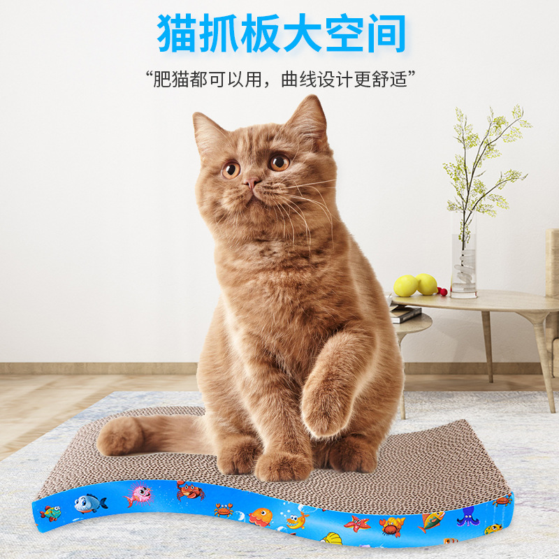 Juguetes para gatos, rascador para gatos, cama para gatos todo en uno, suministros duraderos y que no se desprenden, rascador de cartón corrugado para aliviar el estrés.
