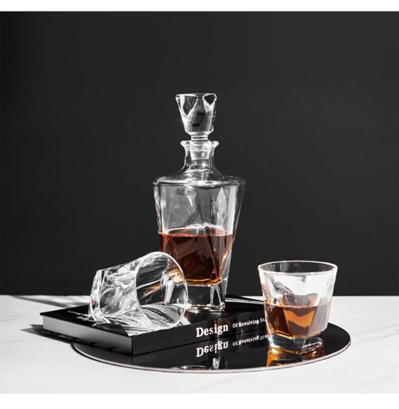 现代简约创意水晶玻璃酒具酒杯水壶套装桌面茶几餐桌酒店样板间|undefined