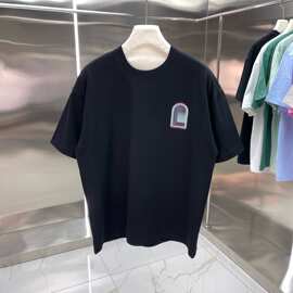 外贸卡萨布兰卡短袖 潮牌彩虹之门字母logo印花casa个性短袖T恤衫