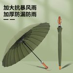 Новый 24 кости автоматическая открыть деревянная ручка прямой шест зонт гольф зонтик простой мужской и женщины ветер зонт сковорода подарок зонтик