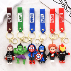英雄アベンジャーズアニメ漫画キーホルダーアメリカ隊長スパイダーマン雷神緑巨人アイアンマン