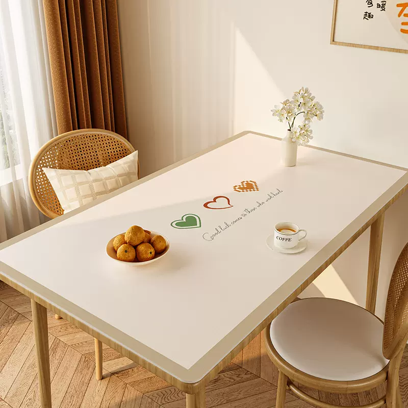 简约卡通可爱餐桌垫布免洗防油防水茶几书桌垫桌布可裁剪批发跨境