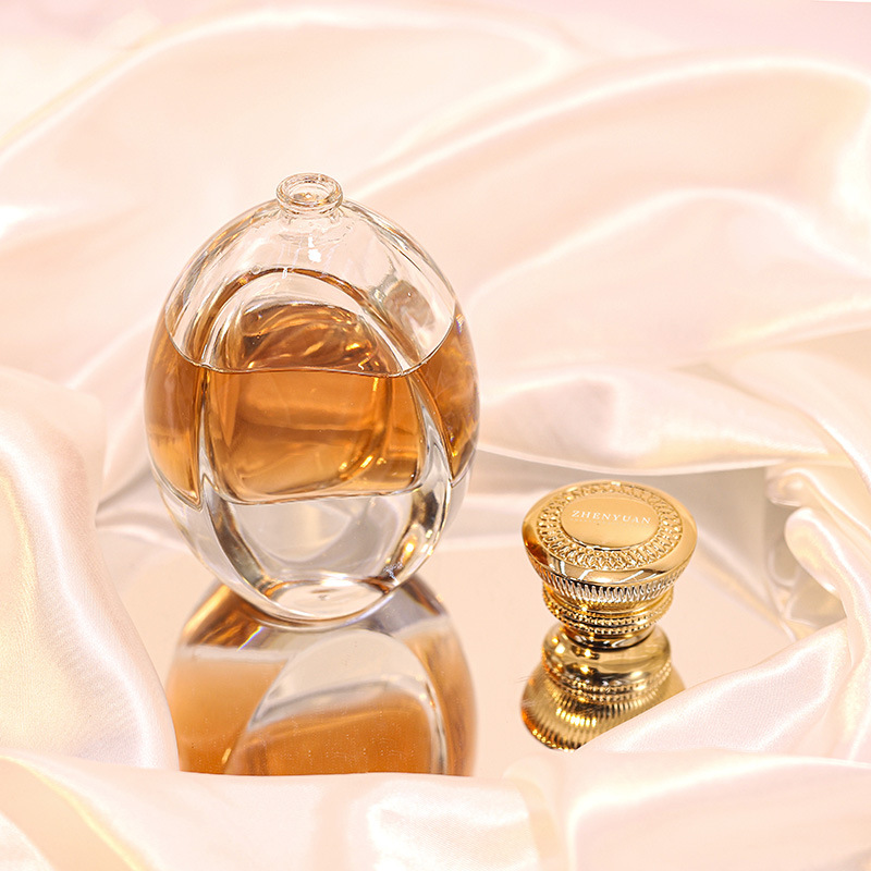 批发定 制新款法式轻奢时尚100ml香水分装瓶厚底毫升空香水玻璃瓶