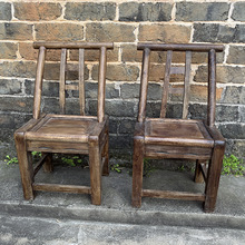 明清古典复古椅子怀旧靠背椅餐椅做旧木头榉木松木餐饮业