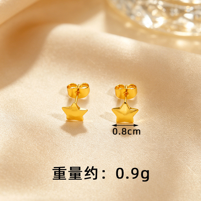 Broqueles de Flores para Mujer de Cobre Dorado