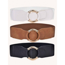 Q 11072 Gold Ring Elastic Waist Belt ��ɫԲ���۵�������