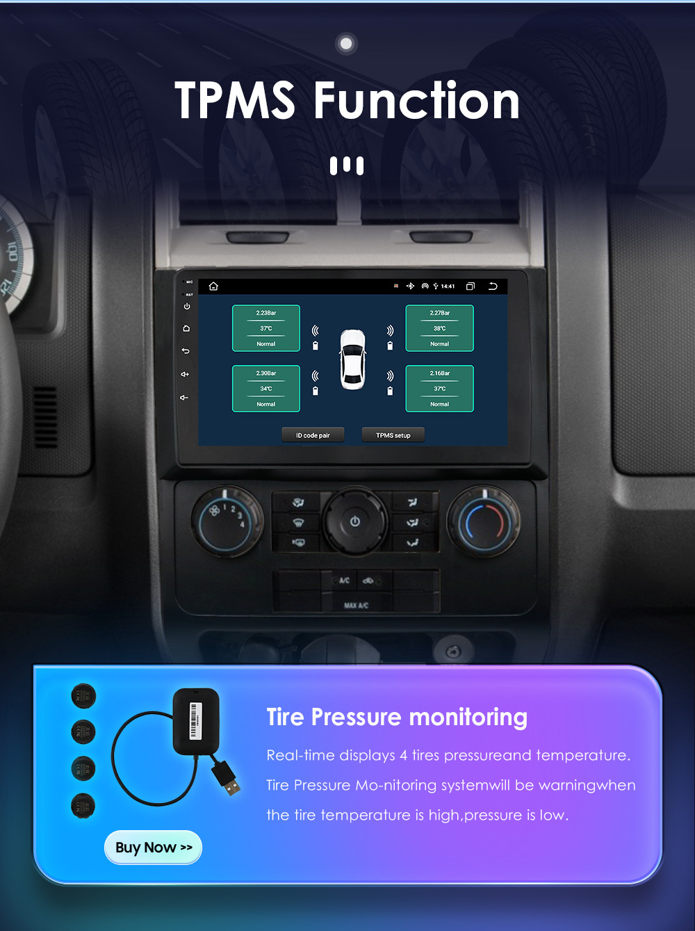 Cross-border 9-inch for 13-21 Ford TRANSIT CUSTOM car Android large screen navigator GPS