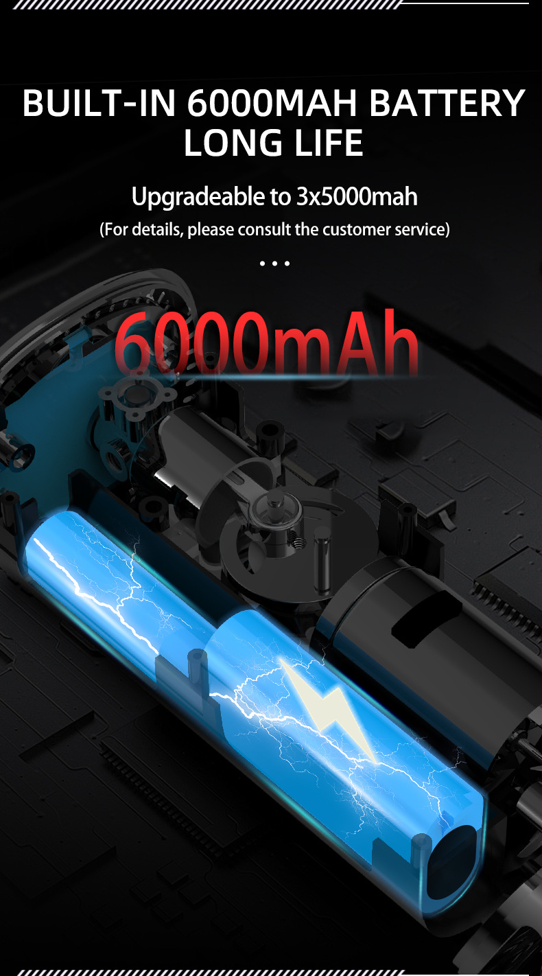 Customized 25-cylinder car air pump with automatic charging and shut-off, smart wireless portable tire, ball, and kayak inflator