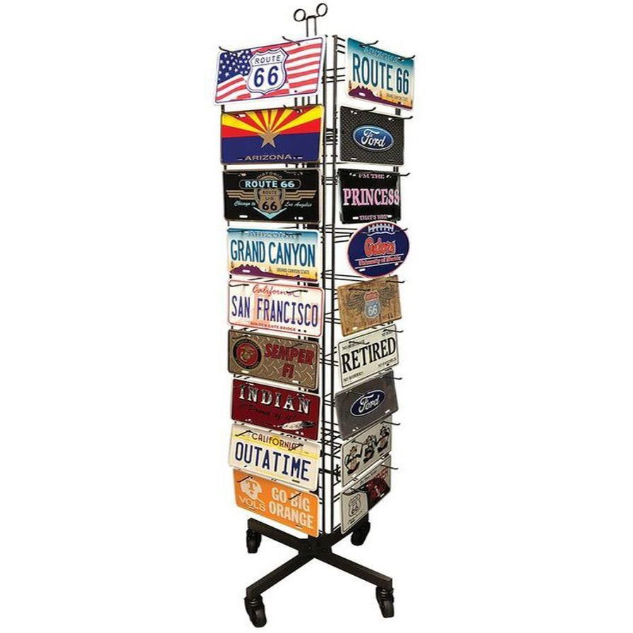 真正的厂家定制定做车牌金属旋转展示架