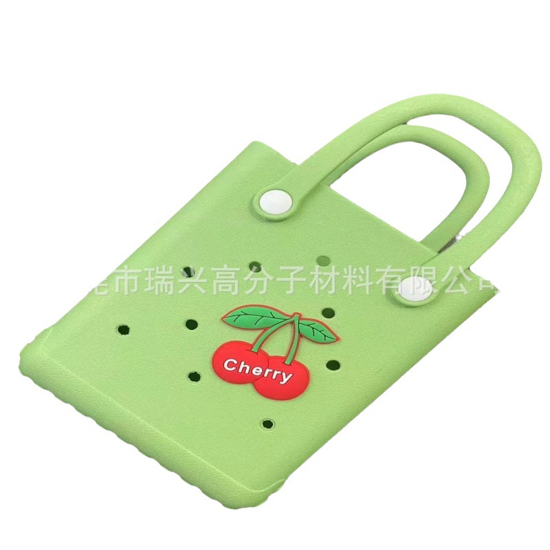 新款卡通EVA注塑洞洞包手工DIY沙滩包女包防水防脏果冻手提包篮子