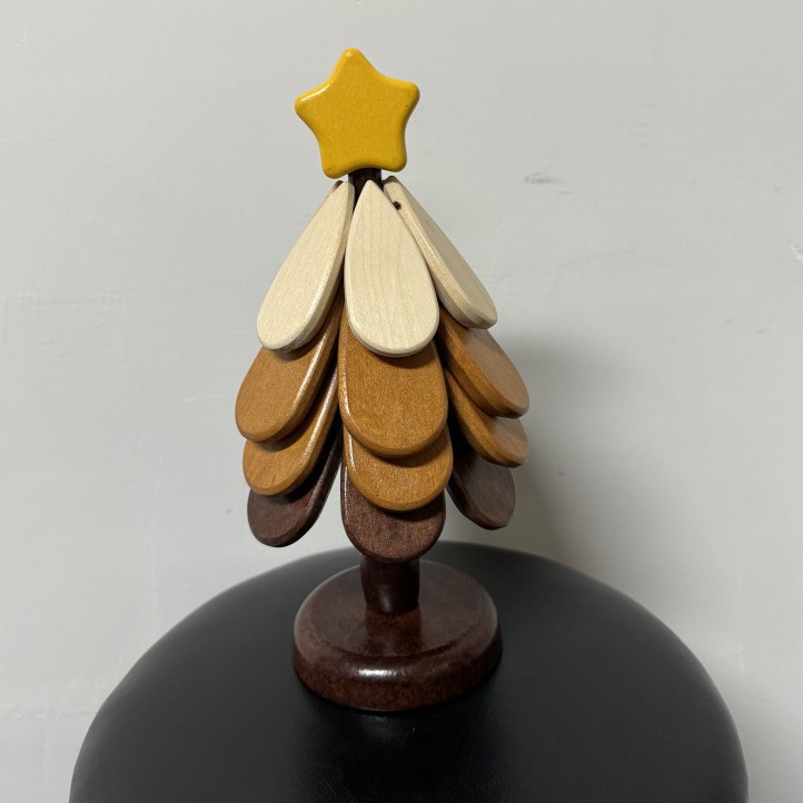 원목 크리스마스 트리 단열 매트 별 모양 4단