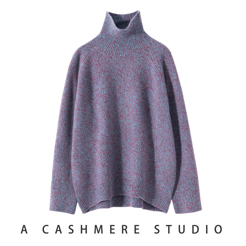 Heart-Stirring! Heavyweight Cashmere Sweater for Women in Autumn and Winter, High-Neck Cashmere Sweater, Lazy Style Knitted Cardigan Heart-Stirring! Heavyweight Cashmere Sweater for Women in Autumn and Winter, High-Neck Cashmere Sweater, Lazy Style Knitted Cardigan