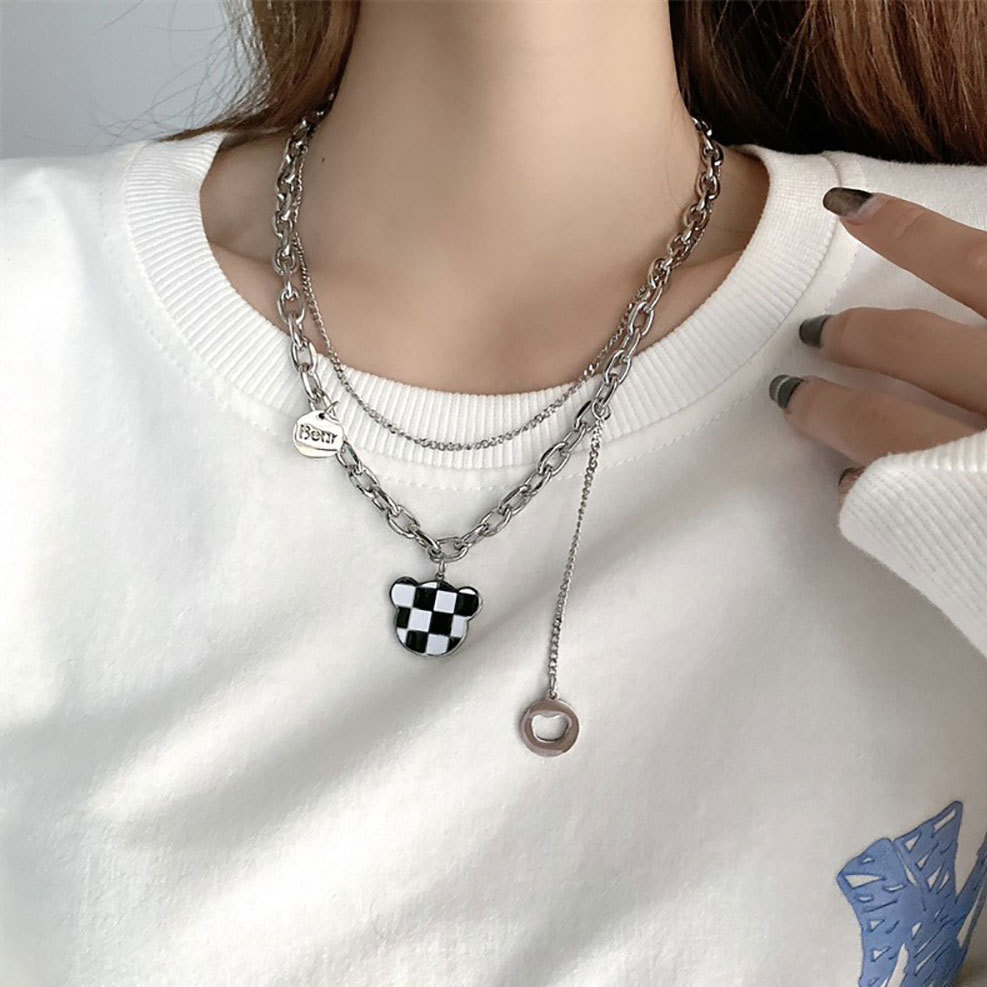 Fashion Heart Shape Titanium Steel Plating Necklace 1 Piece