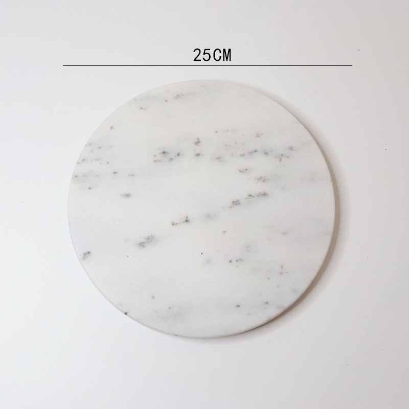 Bandeja de mármol natural semi-ovalada bandeja de almacenamiento cosméticos accesorios de tiro decoración suave del hogar