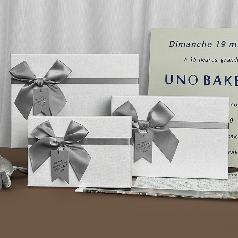 Caja de Regalo con Tapa de Nudo de Moño Estilo Cielo y Tierra, Caja de Embalaje para Cosméticos, Caja de Regalo para Bufandas, Caja de Regalo al por Mayor del Fabricante