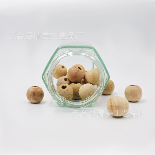 Cuentas de madera de alcanfor 18mm color primario cuentas de madera simples 25 un paquete