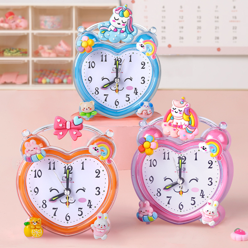 创意时钟学生闹钟儿童手工可爱摆件DIY制作桌面小闹铃起床懒人钟