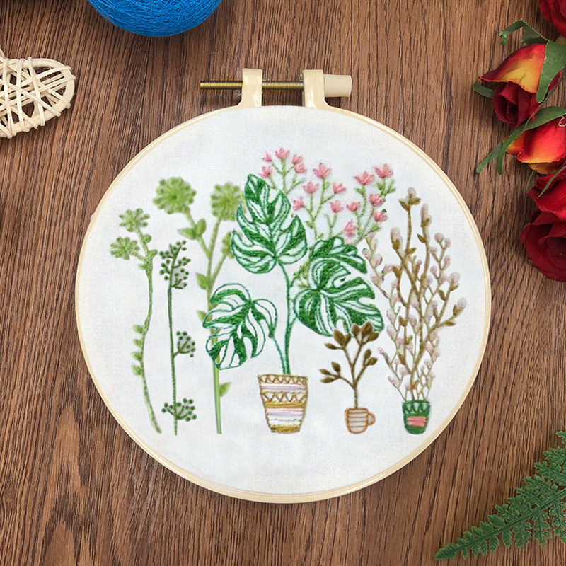 Original-Nuevo bordado DIY flor hecha a mano material de tela paquete conjunto fabricante creativo en stock con tutorial