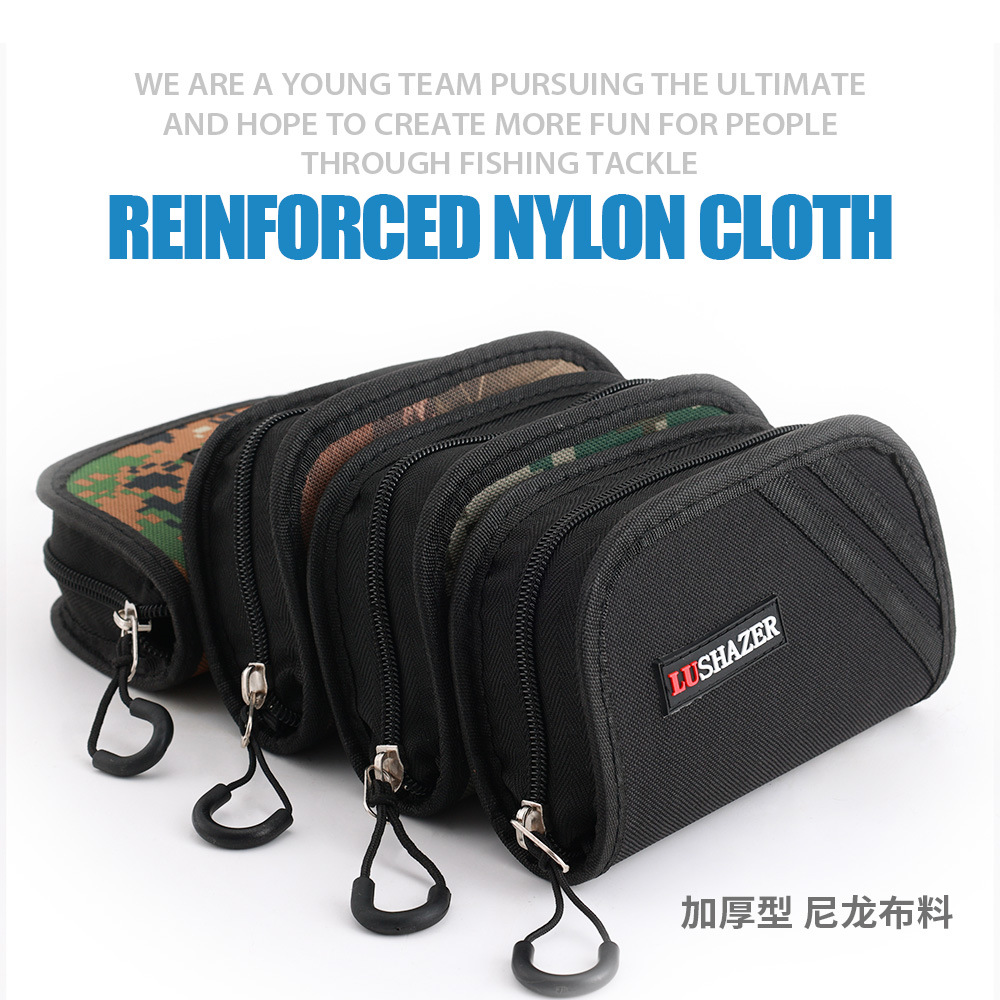 Bolsa de luya bolsa de lentejuelas tres ganchos caja de almacenamiento cabeza de plomo gancho bolsa de artes de pesca bolsa de almacenamiento de cebo de luya bolsa de lentejuelas boca de caballo