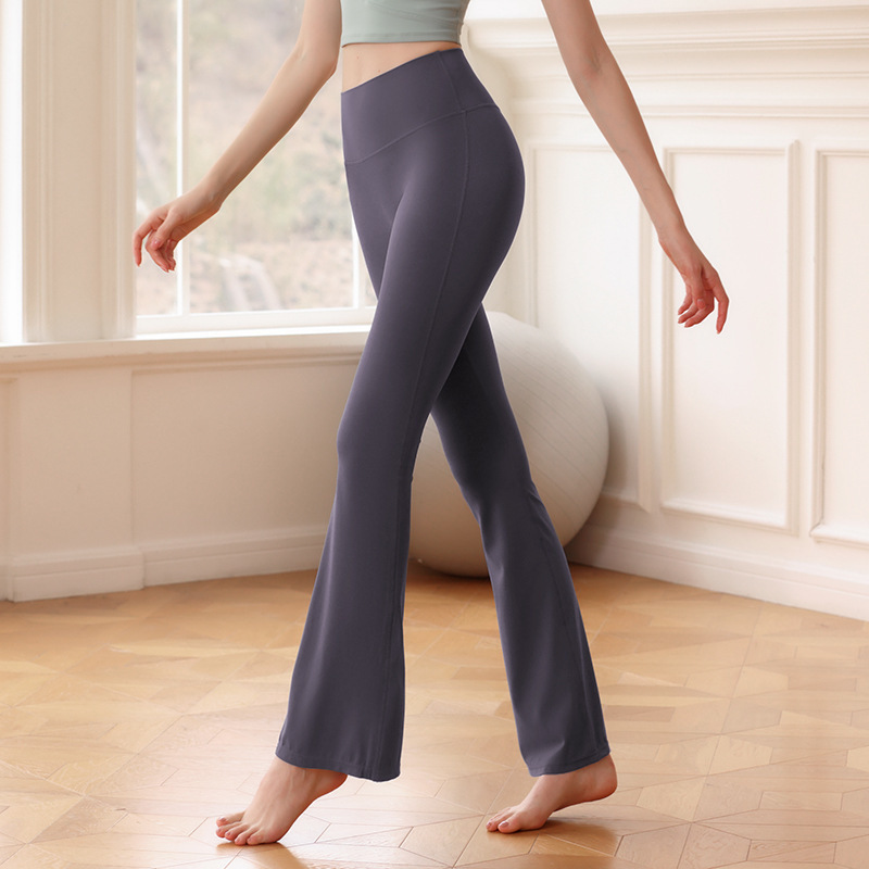 New High Waist Elegant Slimming Sports Flared Pants Hip-lifting Belly Pilates Tight Pants Fashion Micro Yoga Pants