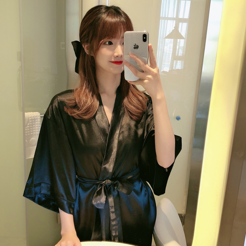 ✿x215 검은색 잠옷 7부소매✦✿