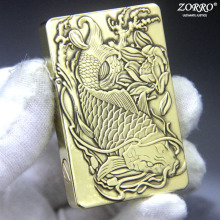 ZORRO佐罗黄铜整铜雕铣纤薄小战甲煤油打火机ZL8可代发