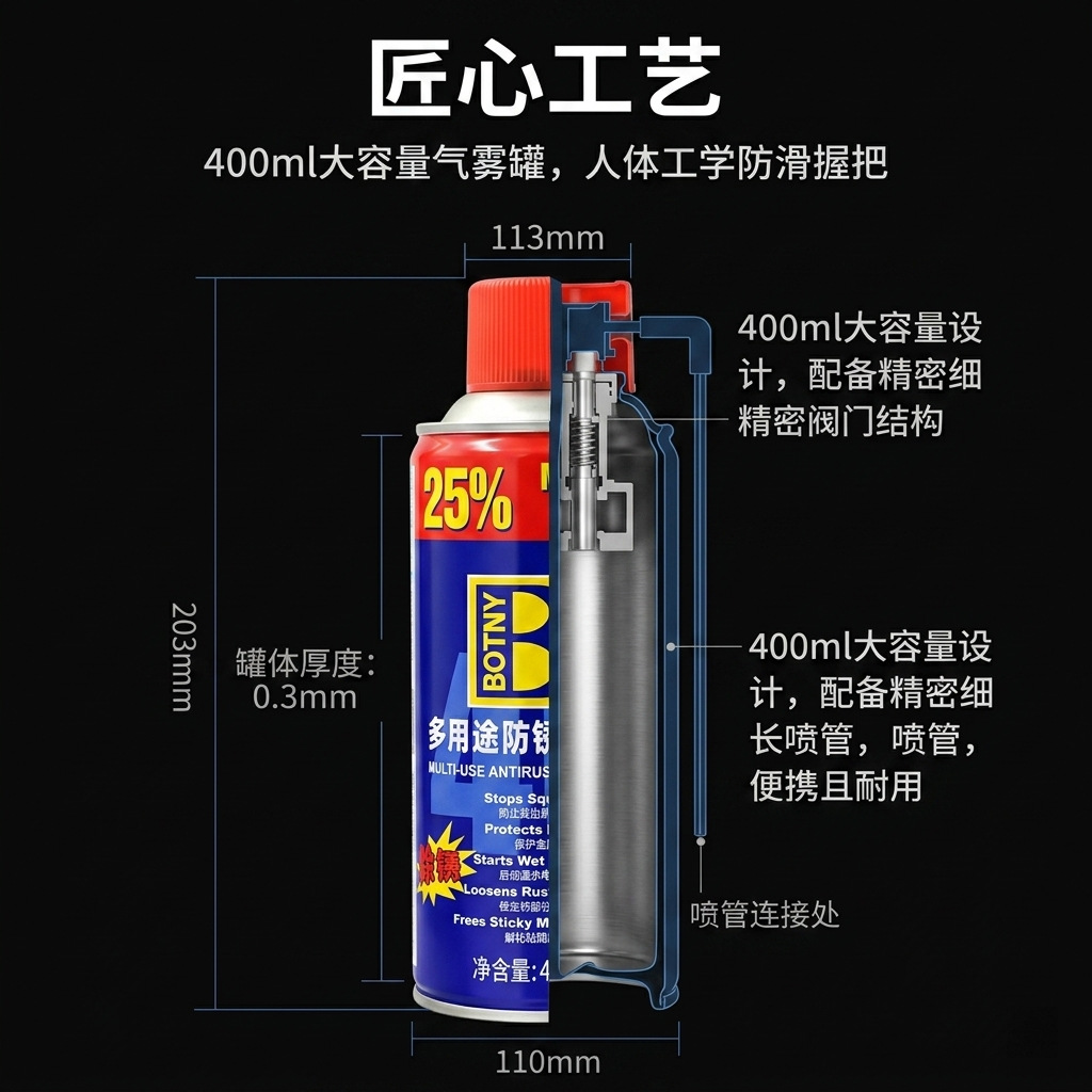 Wholesale Bolt Loosening Rust Remover, Chassis Screw Lubricant, Anti-Rust Spray, Wheel Hub Metal Rust Stain Removal and Maintenance Agent